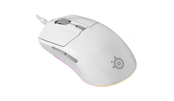 Мишка SteelSeries Rival 3 Gen 2 RGB, White - 640605