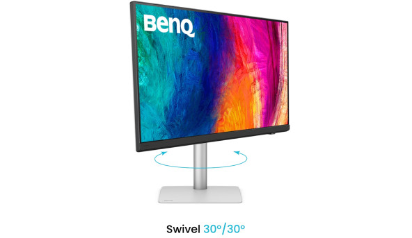 TFT 32" BenQ PD3226G, IPS, 4K, 144Hz, HDMI, DP, USB-C, HAS, Pivot, кол., біло-сріблястий - 640671
