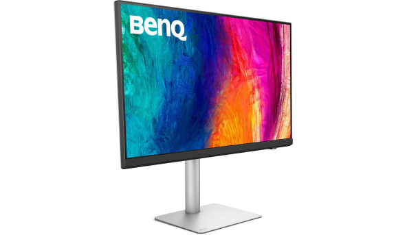 TFT 32" BenQ PD3226G, IPS, 4K, 144Hz, HDMI, DP, USB-C, HAS, Pivot, кол., біло-сріблястий - 640671