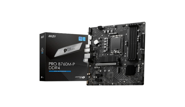 MSI PRO B760M-P DDR4 (1700/B760, 4*DDR4, M.2 , HDMI, DP, VGA , mATX) - 640858