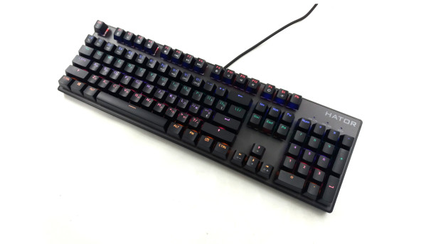 Клавиатура проводная Hotar HTK-609 Rainbow LED USB EN/UA - Б/У - 641211