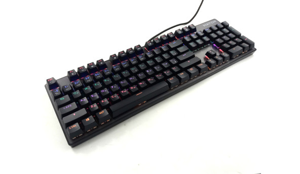 Клавиатура проводная Hotar HTK-609 Rainbow LED USB EN/UA - Б/У - 641211