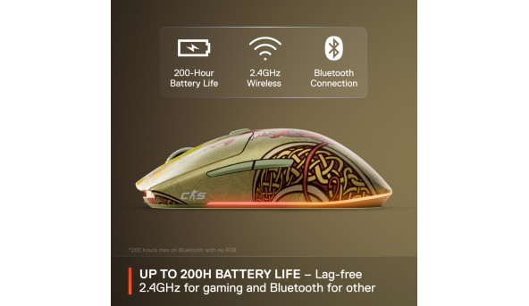 Мишка SteelSeries CS2 Dragon Lore Edition Wireless RGB - 641541