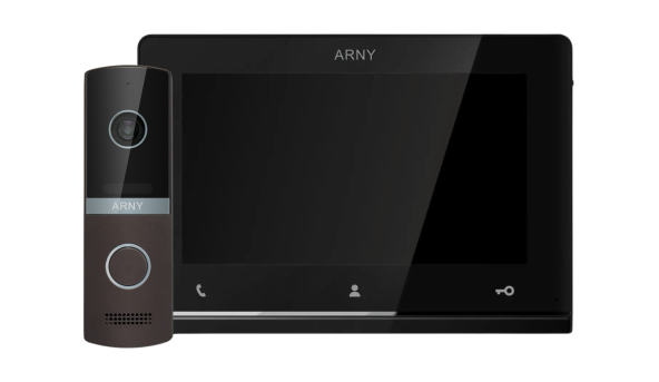 Комплект домофонный ARNY AVD-7121 (AVD-710 2Мп 7" TFT + AVP-NG230 1Мп), Black + Brown