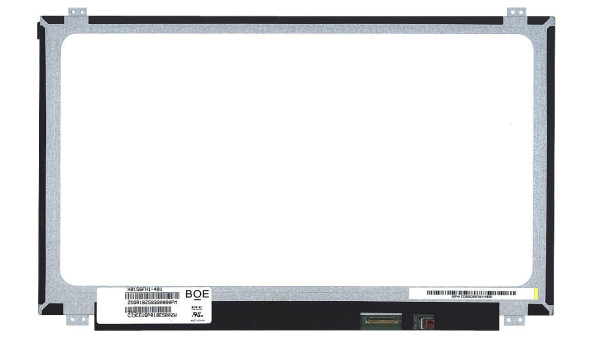 Матриця для ноутбука 15,6", Slim (тонка), 30 pin eDP (знизу праворуч), 1920x1080, Світлодіодна (LED), кріплення зверхузнизу, матова, BOE-Hydis, HB156FH1-301401