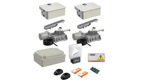 Автоматика для распашных ворот подземного монтажа Roger Technology SET R21/353 MAXI – комплект