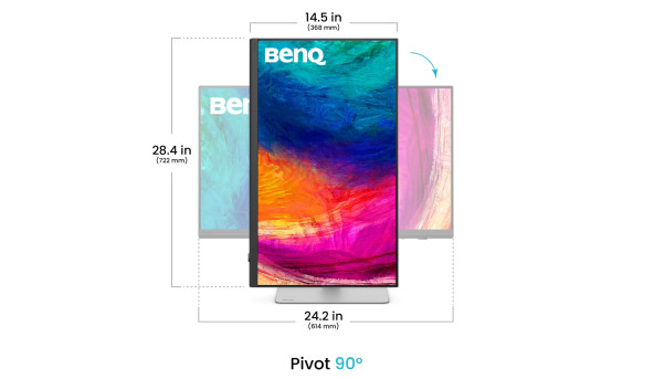 TFT 27" BenQ PD2730S, IPS, 5K, HDMI, DP, USB-C, USB-hub, HAS, Pivot, кол., білий - 641946