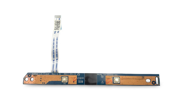 Плата кнопок тачпада для ноутбука Toshiba Qosmio X770 X775  LS-7193P Б/В