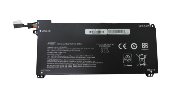Акумулятор для ноутбука HP PG06XL Omen 15-dh 11.1 В Black 5100 мАг OEM