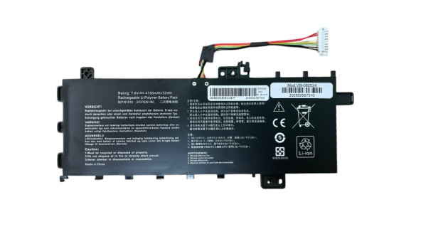 Акумулятор для ноутбука Asus B21N1818-1 VivoBook X512UF 7.6 В Black 4150 мАг OEM
