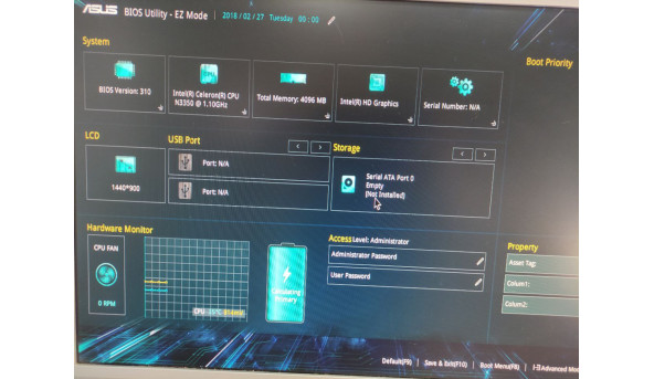 Материнська плата Asus X751NV 60NB0EA0-MB1130 Intel Celeron N3350 4 GB RAM Б/В - 642387
