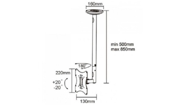 Кронштейн стельовий для ТВ ITECHmount CELB 202R - 642594
