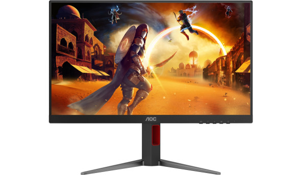 TFT 23.8" AOC 24G4HA, IPS, 200Гц, 2xHDMI, DP, HAS, Pivot, колонки, чорно-червоний