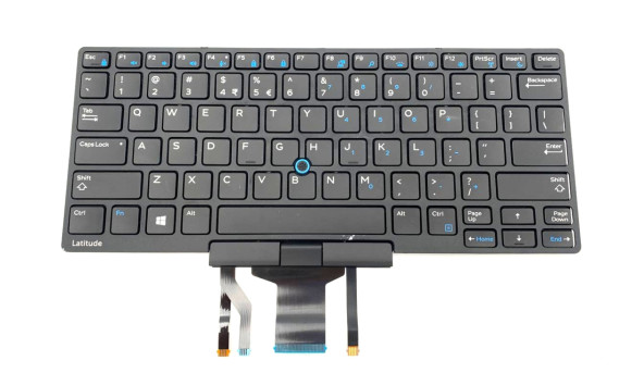 Клавиатура для ноутбука Dell Latitude 3340 E5450 E5470 E5480 E5490 E7480 7490 E7470 E7450 0F2X80 0W24RK 08NC1K PK1313D4B05 PK1313D4B13 PK1313D1B16 AM1S1000500 SN7230BL Б/У
