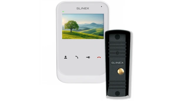 Комплект видеодомофон + панель вызова Slinex SK-04 + ML-16HR black