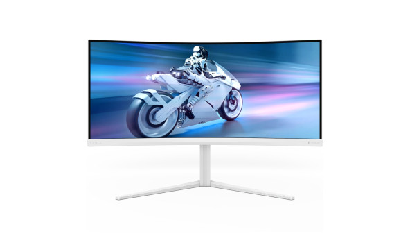 TFT 34" Philips 34M2C5501A, Fast VA, WQHD, вигн., 180Hz, 0,3ms, 2xHDMI, DP, USB-hub, HAS,кол., білий
