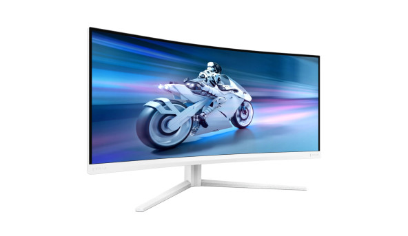 TFT 34" Philips 34M2C5501A, Fast VA, WQHD, вигн., 180Hz, 0,3ms, 2xHDMI, DP, USB-hub, HAS,кол., білий - 643190
