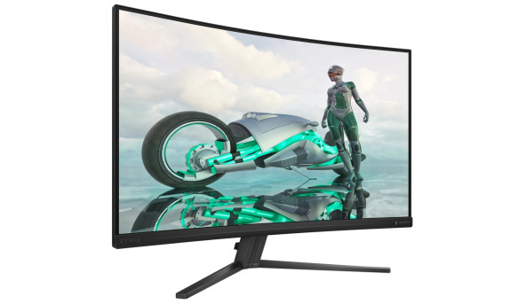 TFT 31.5" Philips 32M2C3500L, QHD, Fast VA, 180hz, вигнутий, 180hz, 2хHDMI, DP, темно-сірий - 643198