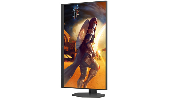 TFT 27" AOC U27G4R, UHD, IPS, 160Гц, 2хHDMI, DP, HAS, Pivot, чорно-червоний - 643248