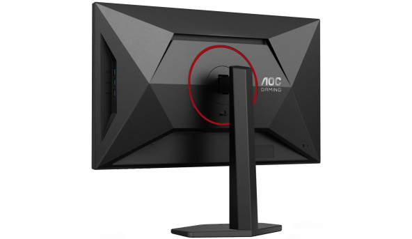 TFT 27" AOC U27G4R, UHD, IPS, 160Гц, 2хHDMI, DP, HAS, Pivot, чорно-червоний - 643248