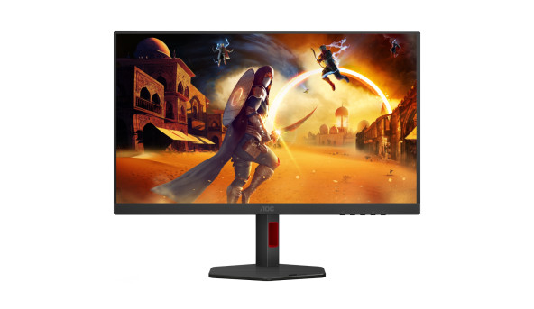 TFT 27" AOC U27G4R, 4K UHD, IPS, 160Гц, 2хHDMI, DP, HAS, Pivot, чорно-червоний