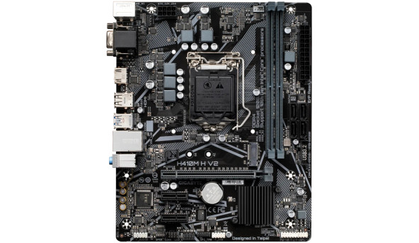 Gigabyte H410M H V2(1200/H470, 2*DDR4, 1xPCIex16, VGA, HDMI, 4xSATAІІІ, GLan, 7.1ch, mATX)