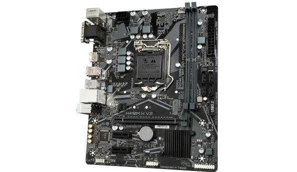 Gigabyte H410M H V2(1200/H470, 2*DDR4, 1xPCIex16, VGA, HDMI, 4xSATAІІІ, GLan, 7.1ch, mATX) - 643570