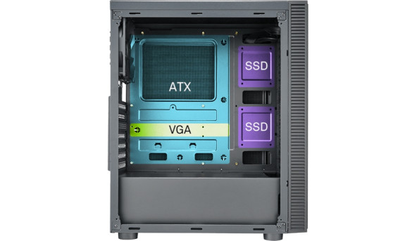 Корпус FSP CMT223S без БЖ ATX Black - 643634