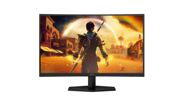 TFT 27" AOC C27G42E, VA, 180Гц, вигнутий,  2хHDMI, DP, колонки, чорно-червоний