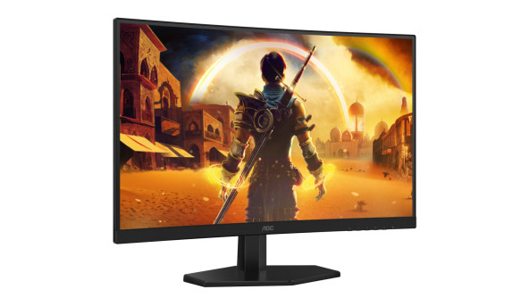 TFT 27" AOC C27G42E, VA, 180Гц, вигнутий, 2хHDMI, DP, колонки, чорно-червоний - 643648