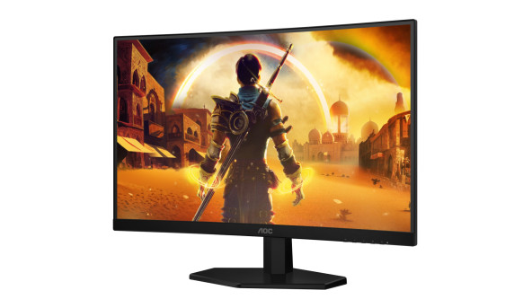 TFT 27" AOC C27G42E, VA, 180Гц, вигнутий, 2хHDMI, DP, колонки, чорно-червоний - 643648