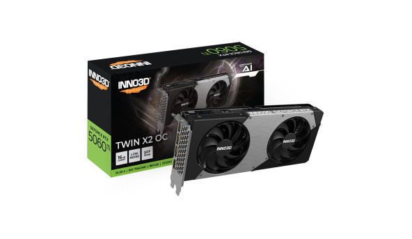 GeForce RTX5060 Ti Inno3D TWIN X2 OC, 16GB GDDR7, 128bit, PCI Express 5.0 - 643695