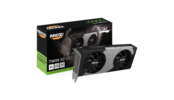 GeForce RTX5060 Ti Inno3D TWIN X2 OC, 8GB GDDR7, 128bit, PCI Express 5.0 - 643708