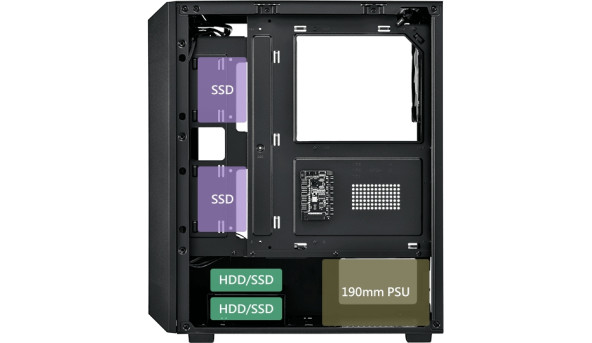 Корпус FSP CMT218AB без БЖ ATX Black - 643715