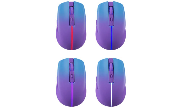 Мишка Defender Mystery MM-301, бездротова Bluetooth+2.4G, 1600 dpi., 4кн., 500mAh, LED, фіолетова - 644182