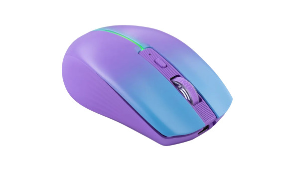 Мишка Defender Mystery MM-301, бездротова Bluetooth+2.4G, 1600 dpi., 4кн., 500mAh, LED, фіолетова - 644182