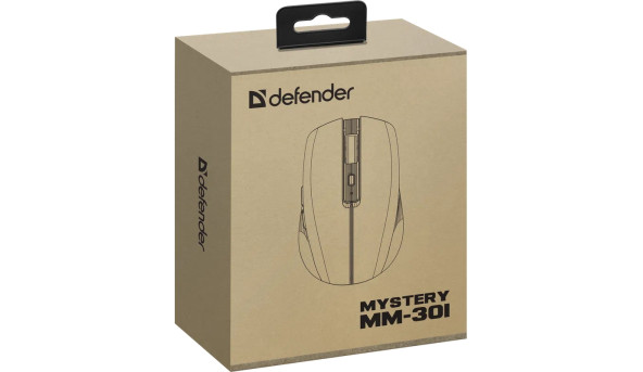 Мишка Defender Mystery MM-301, бездротова Bluetooth+2.4G, 1600 dpi., 4кн., 500mAh, LED, фіолетова - 644182