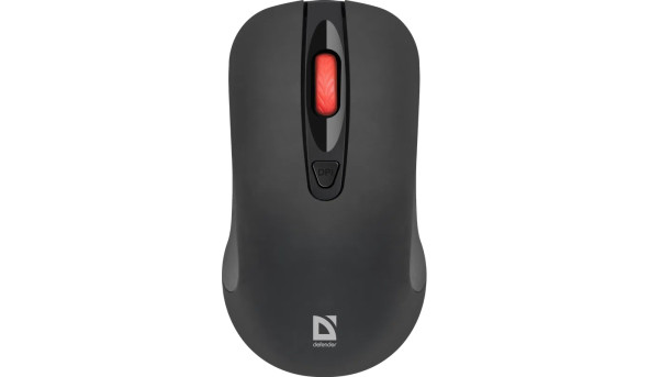 Мишка Defender Nexus MS-195 бездротова, 4 кн. до 1600 dpi, безшумна, чорна