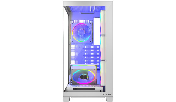 Корпус Modecom VOLCANO STELLAR ARGB MIDI 5x120mm fans WHITE без БЖ ATX - 644544