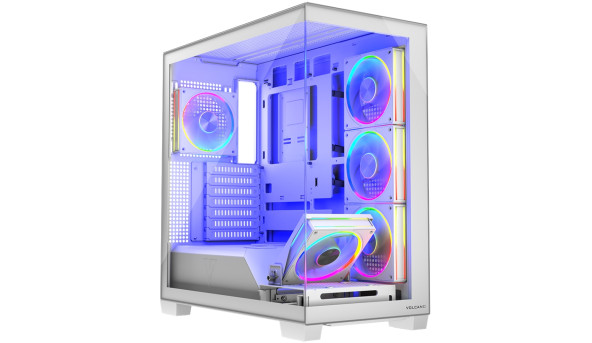 Корпус Modecom VOLCANO STELLAR ARGB MIDI 5x120mm fans WHITE без БЖ ATX