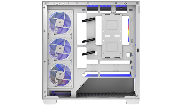 Корпус Modecom VOLCANO STELLAR ARGB MIDI 5x120mm fans WHITE без БЖ ATX - 644544