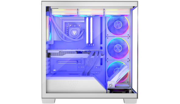 Корпус Modecom VOLCANO STELLAR ARGB MIDI 5x120mm fans WHITE без БЖ ATX - 644544