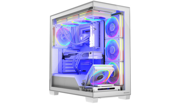 Корпус Modecom VOLCANO STELLAR ARGB MIDI 5x120mm fans WHITE без БЖ ATX - 644544