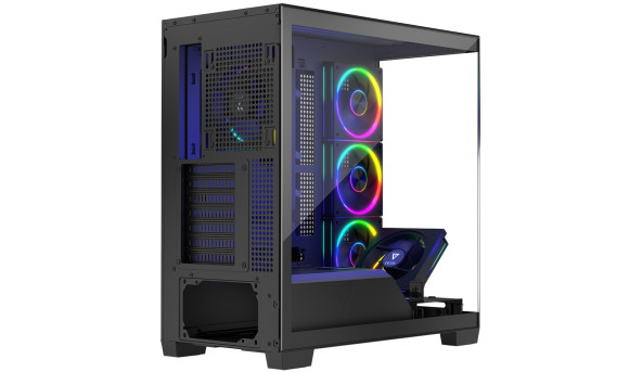 Корпус Modecom VOLCANO STELLAR ARGB MIDI 5x120mm fans BLACK без БЖ ATX - 644549