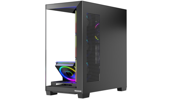 Корпус Modecom VOLCANO STELLAR ARGB MIDI 5x120mm fans BLACK без БЖ ATX - 644549