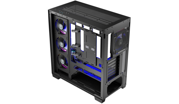 Корпус Modecom VOLCANO STELLAR ARGB MIDI 5x120mm fans BLACK без БЖ ATX - 644549