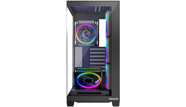 Корпус Modecom VOLCANO STELLAR ARGB MIDI 5x120mm fans BLACK без БЖ ATX - 644549