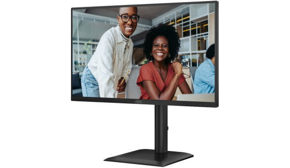 TFT 23.8" AOC 24E4U, IPS, 120Гц, HDMI, DP,USB-hub, HAS, Pivot, колонки, чорний - 644598