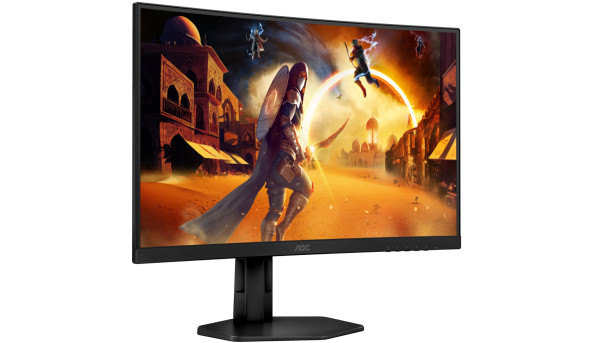 TFT 27" AOC C27G4ZXU, Fast VA, вигнутий, 280Hz, 2xHDMI, DP, USB-hub, HAS, колонки, чорний - 644602