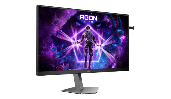 TFT 27" AOC AGON AG276FK, Fast IPS, 520Гц, 2хHDMI, DP, HAS, Pivot, чорно-сірий - 644603